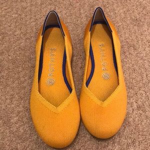 Rothys ballet flat size 7 lemondrop yellow